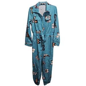 NWOT Women's CBR Romper SIZE Large Blue  Jumpsuit
